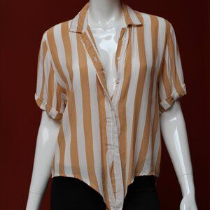 Faithfull the Brand Striped Button Down Blouse